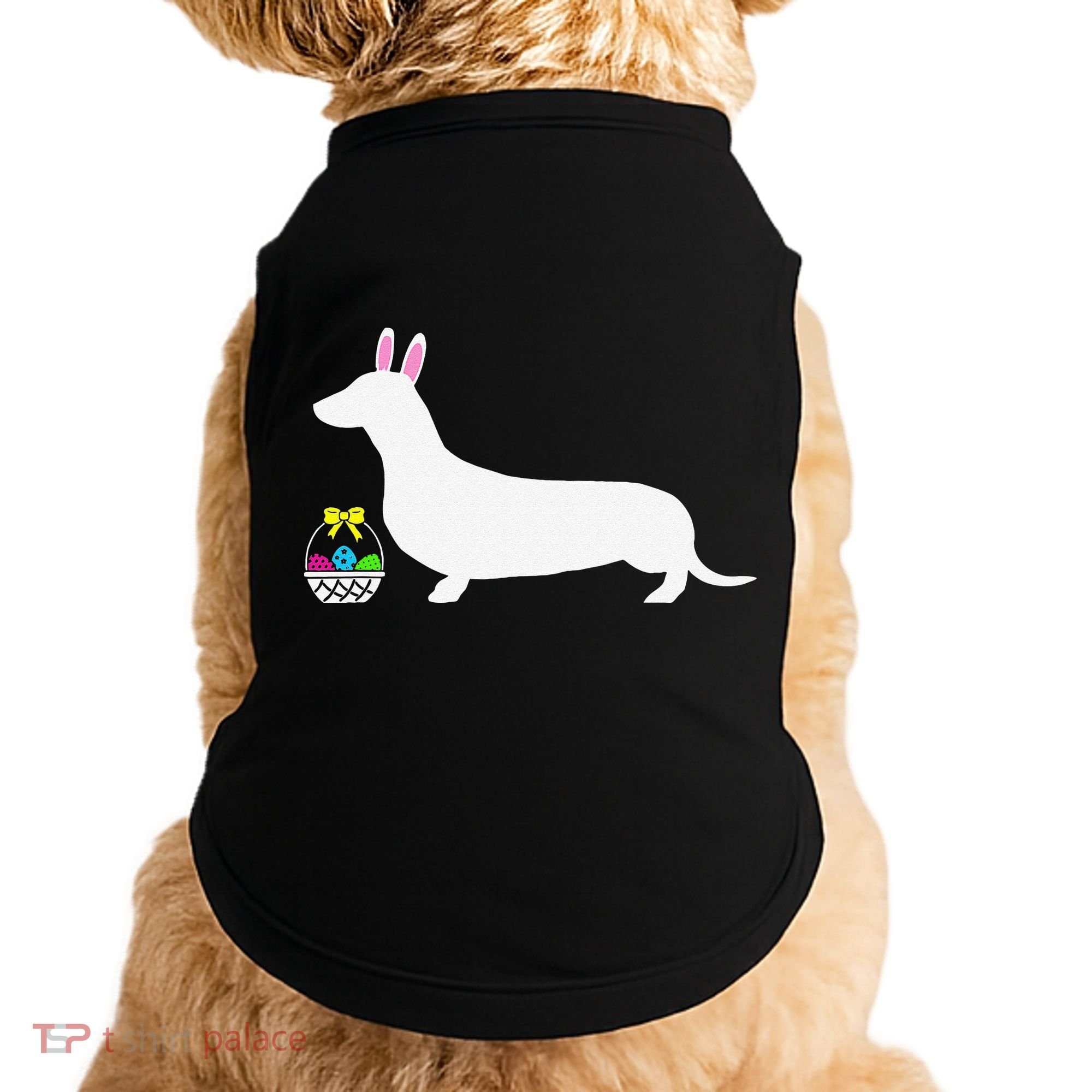 Dachshund Easter Bunny Dog Silhouette Doggie Tank