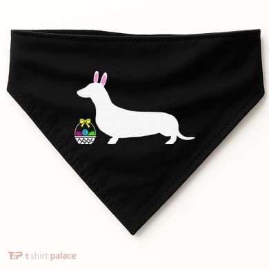 Dachshund Easter Bunny Dog Silhouette USA-Made Doggie Bandana
