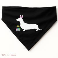 Dachshund Easter Bunny Dog Silhouette USA-Made Doggie Bandana thumb 0