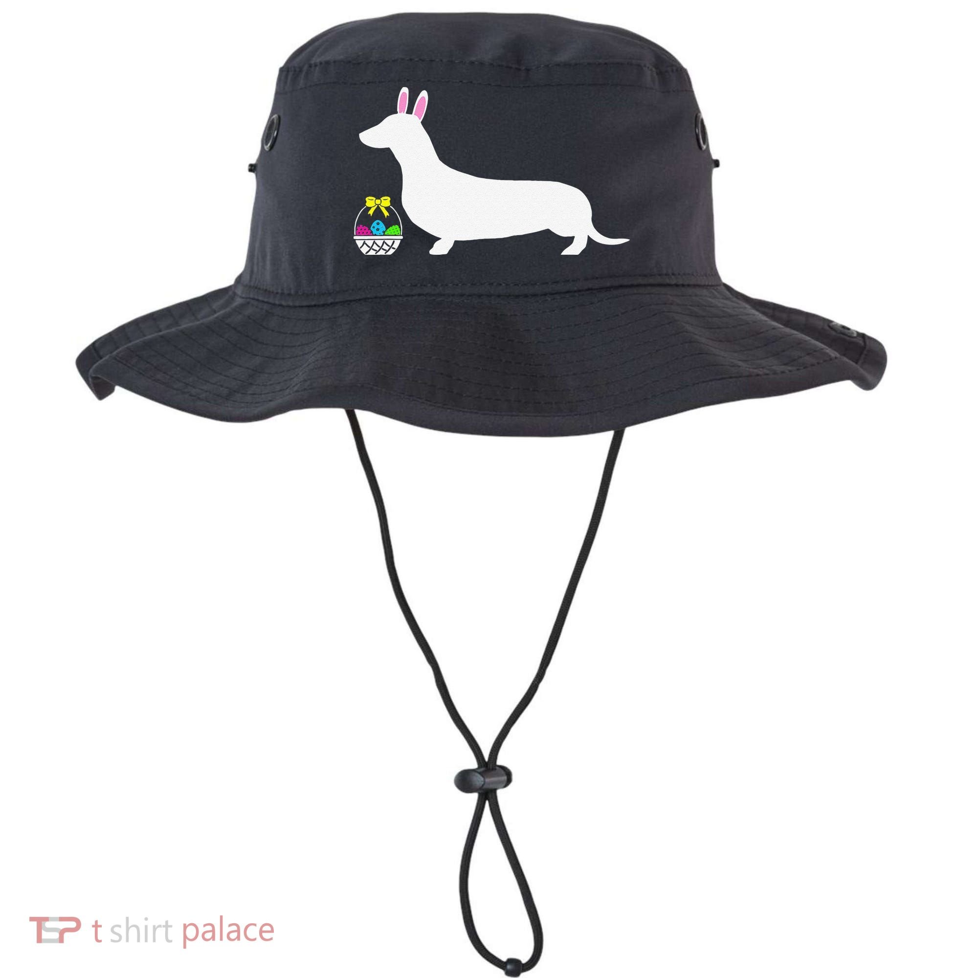 Dachshund Easter Bunny Dog Silhouette Bucket Hat