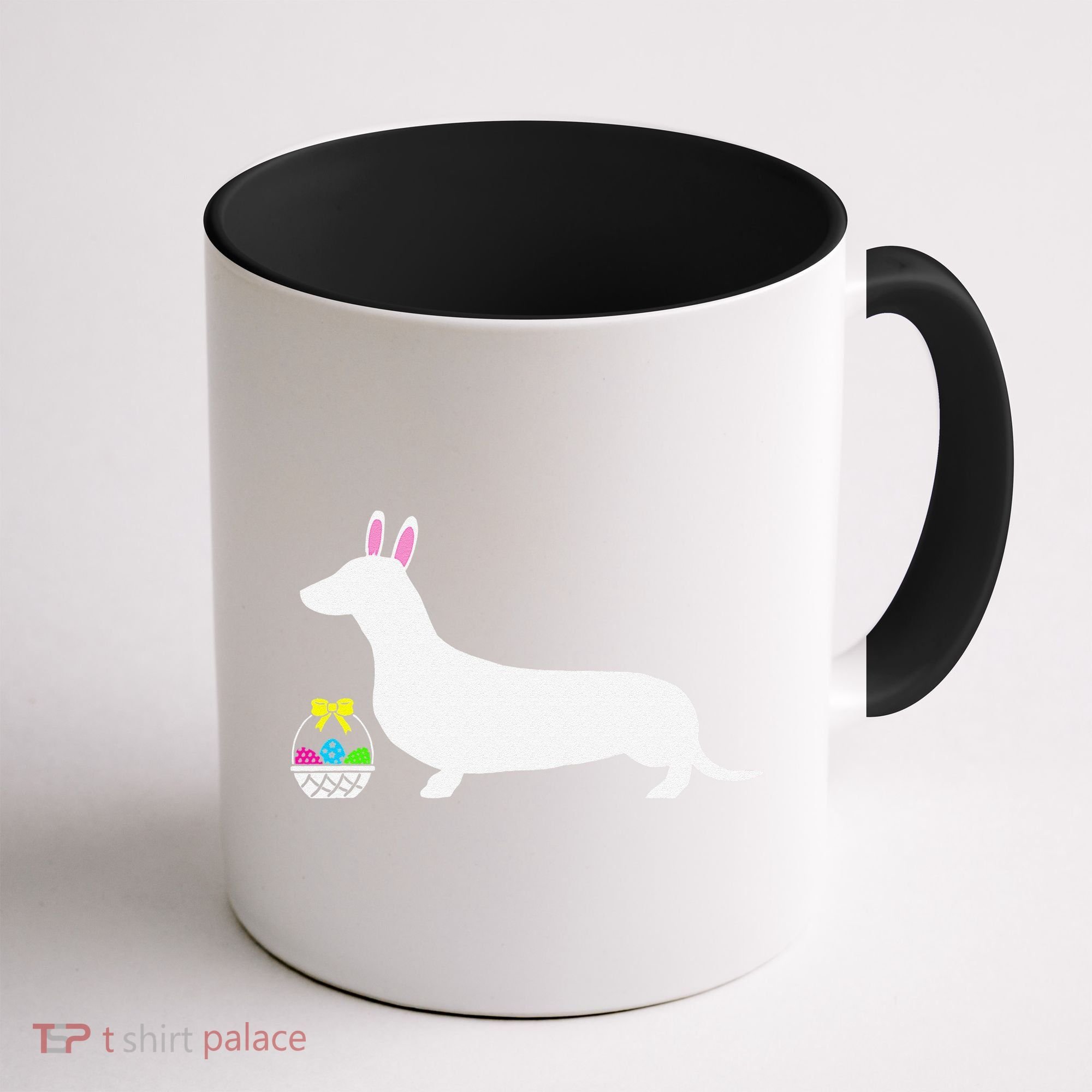 Dachshund Easter Bunny Dog Silhouette Coffee Mug