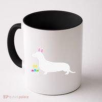 Dachshund Easter Bunny Dog Silhouette Coffee Mug thumb 0