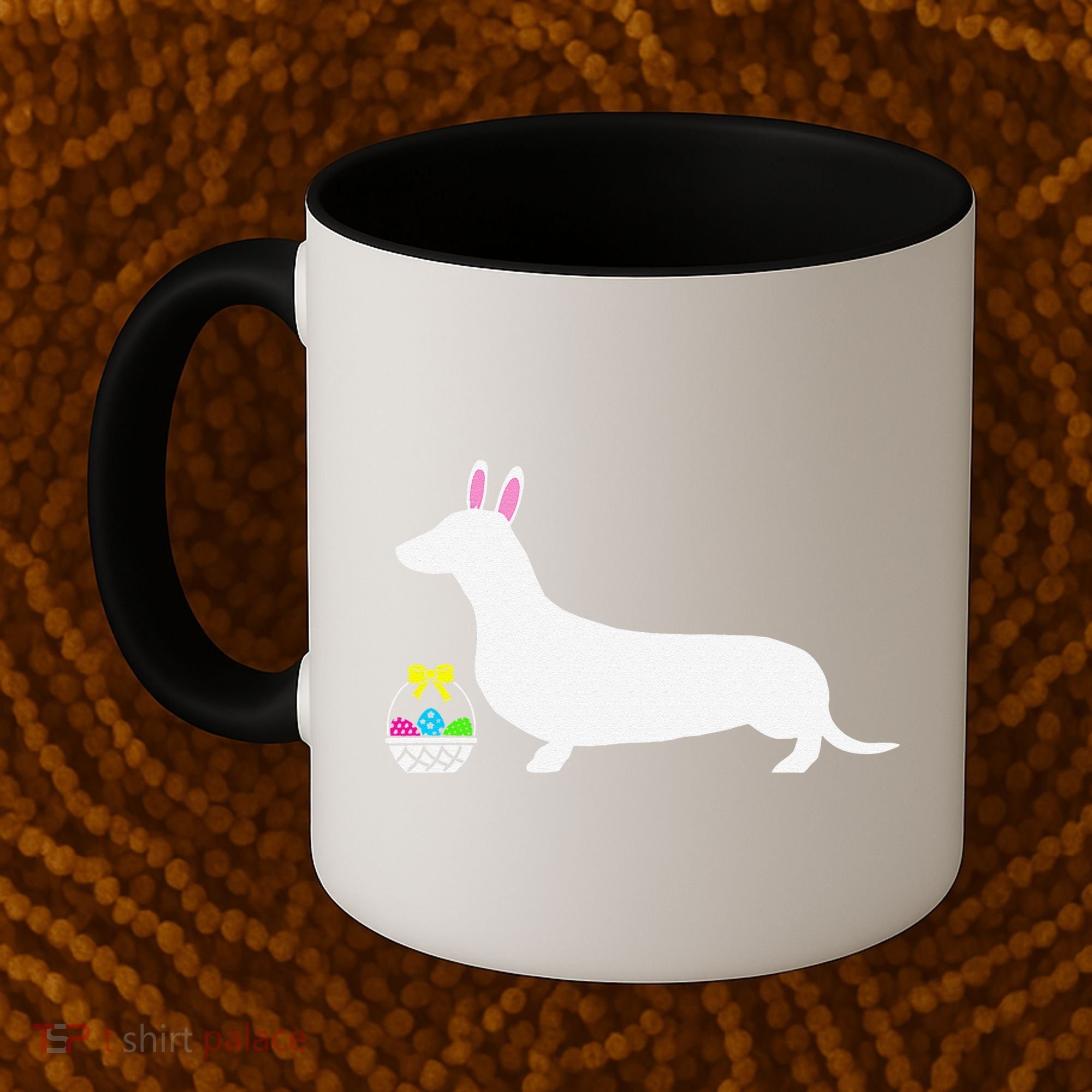 Dachshund Easter Bunny Dog Silhouette Coffee Mug