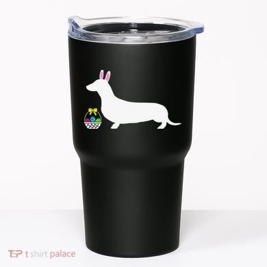 Dachshund Easter Bunny Dog Silhouette Tumbler