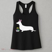 Dachshund Easter Bunny Dog Silhouette Women's Tank Top thumb 3
