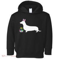 Dachshund Easter Bunny Dog Silhouette Toddler Hoodie thumb 0