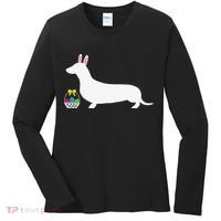 Dachshund Easter Bunny Dog Silhouette Women's Long Sleeve Shirt thumb 0