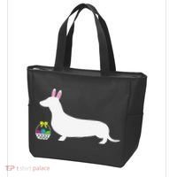 Dachshund Easter Bunny Dog Silhouette Tote Bag thumb 3