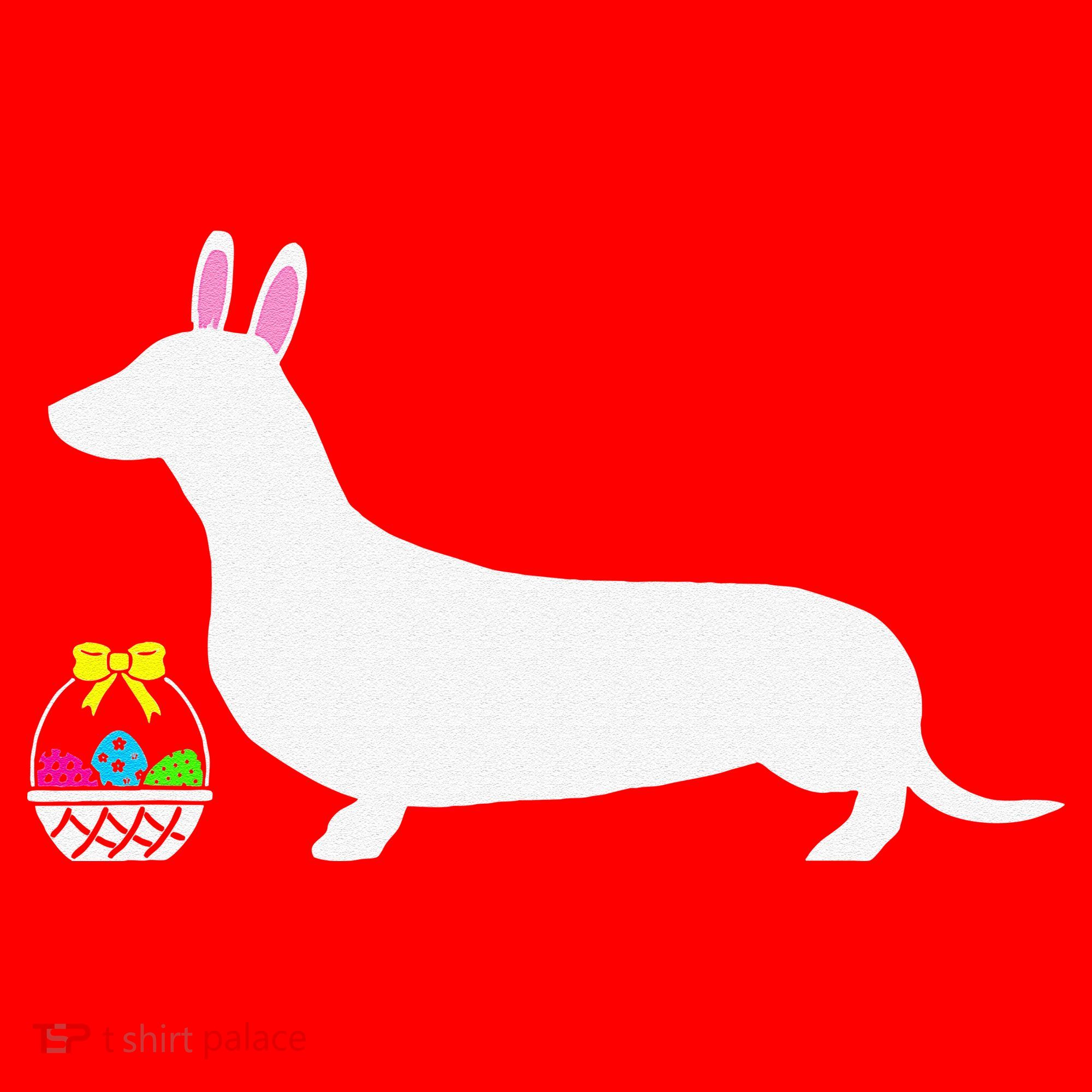 Dachshund Easter Bunny Dog Silhouette Santa Hat