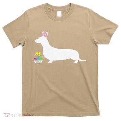 Dachshund Easter Bunny Dog Silhouette T-Shirt