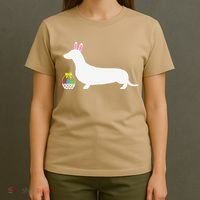 Dachshund Easter Bunny Dog Silhouette T-Shirt thumb 4