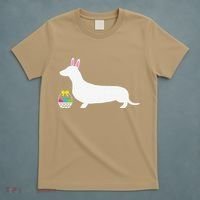Dachshund Easter Bunny Dog Silhouette T-Shirt thumb 5