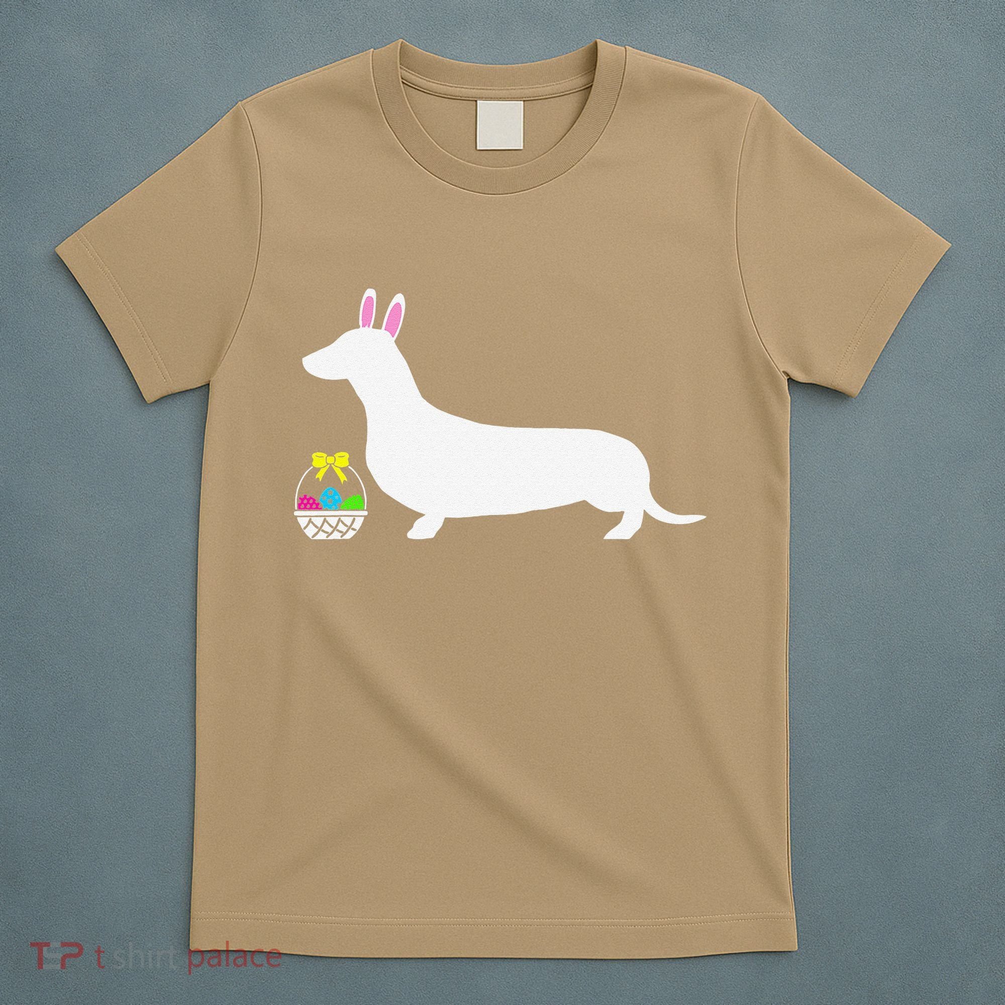Dachshund Easter Bunny Dog Silhouette T-Shirt