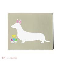 Dachshund Easter Bunny Dog Silhouette Mousepad thumb 0