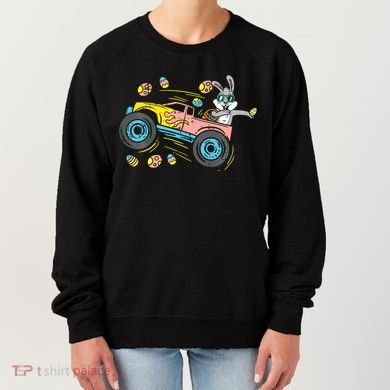 Dabbing Easter Bunny Happy Easter Monster Truck Lovers Women's Sweatshirt