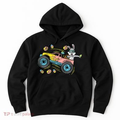 Dabbing Easter Bunny Happy Easter Monster Truck Lovers Hoodie