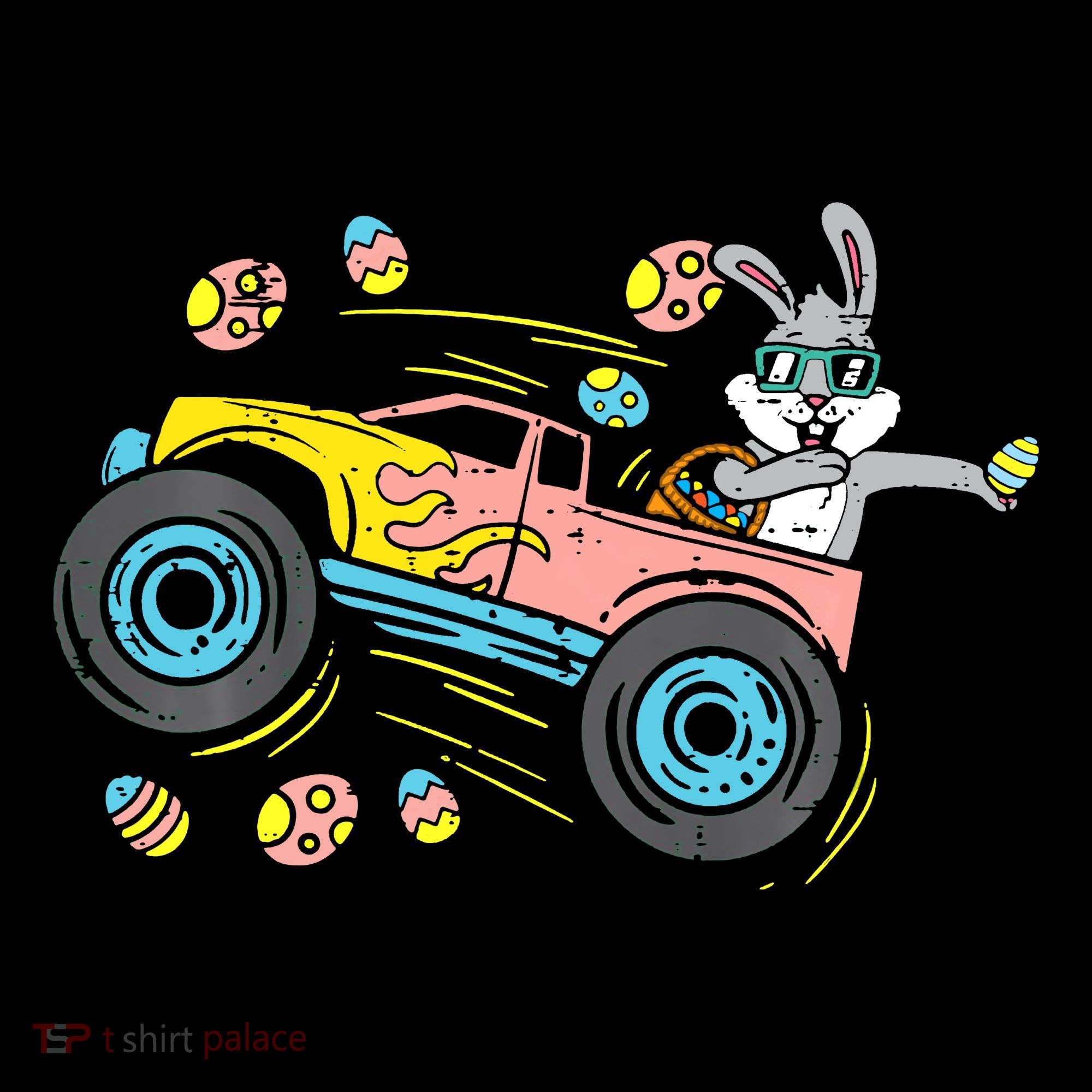 Dabbing Easter Bunny Happy Easter Monster Truck Lovers Hoodie