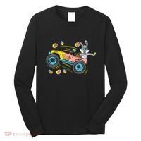 Dabbing Easter Bunny Happy Easter Monster Truck Lovers Long Sleeve Shirt thumb 0