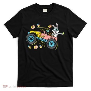Dabbing Easter Bunny Happy Easter Monster Truck Lovers T-Shirt