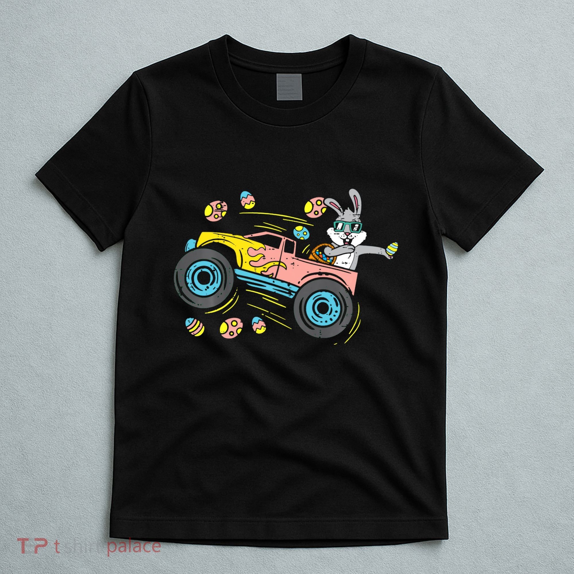 Dabbing Easter Bunny Happy Easter Monster Truck Lovers T-Shirt