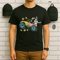 Dabbing Easter Bunny Happy Easter Monster Truck Lovers T-Shirt thumb 6