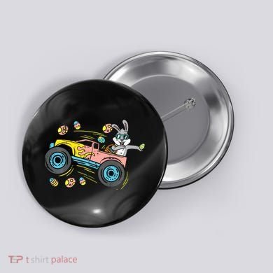 Dabbing Easter Bunny Happy Easter Monster Truck Lovers Button