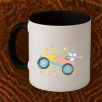 Dabbing Easter Bunny Happy Easter Monster Truck Lovers Coffee Mug thumb 2