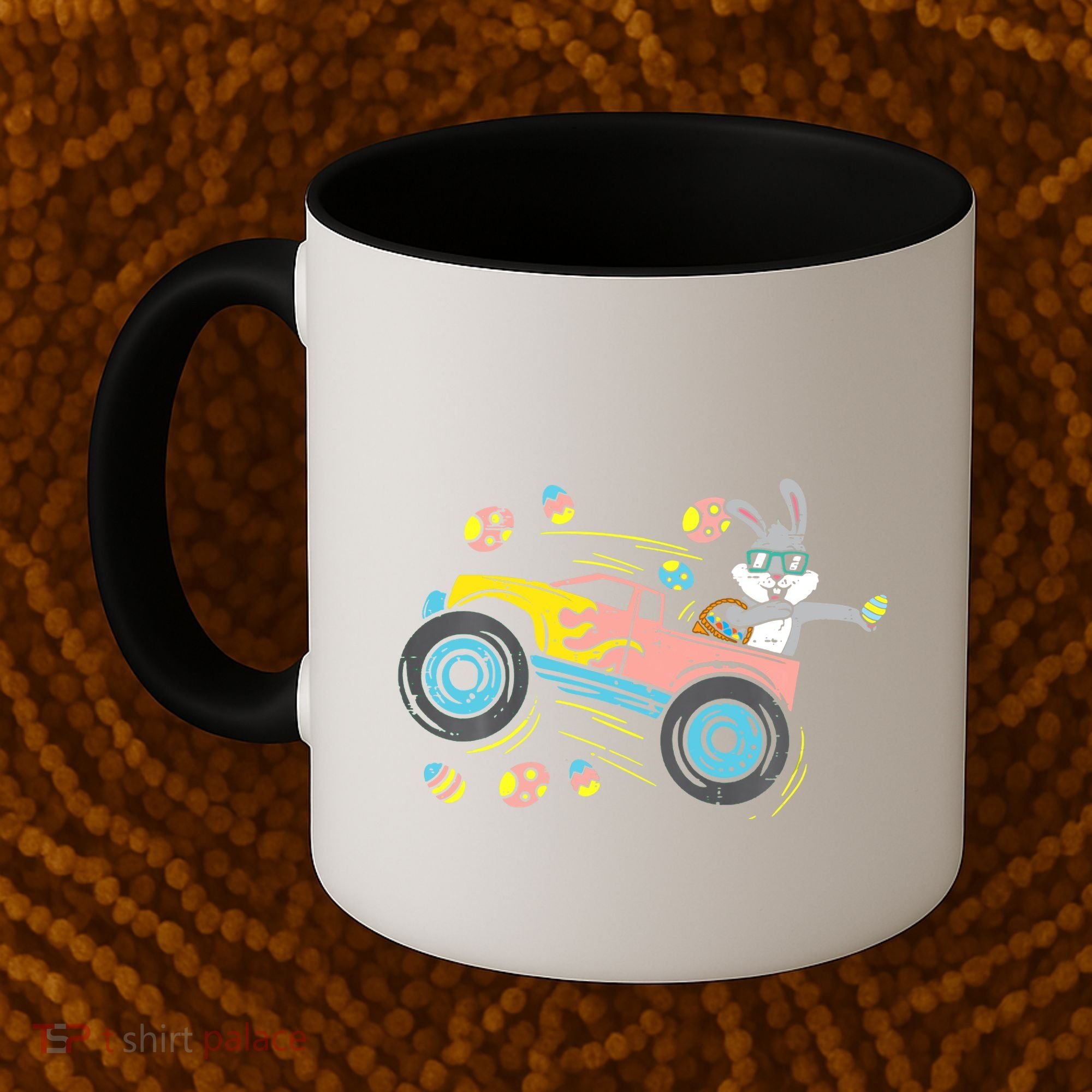 Dabbing Easter Bunny Happy Easter Monster Truck Lovers Coffee Mug