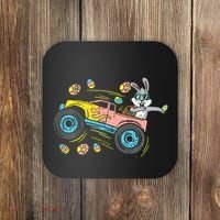 Dabbing Easter Bunny Happy Easter Monster Truck Lovers Coaster thumb 0