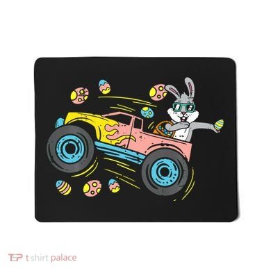 Dabbing Easter Bunny Happy Easter Monster Truck Lovers Mousepad