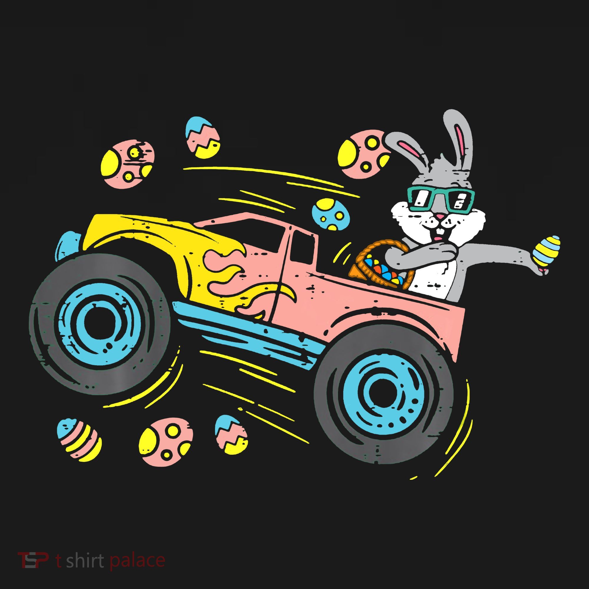 Dabbing Easter Bunny Happy Easter Monster Truck Lovers Ornament