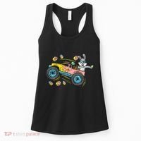 Dabbing Easter Bunny Happy Easter Monster Truck Lovers Women's Tank Top thumb 0