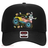 Dabbing Easter Bunny Happy Easter Monster Truck Lovers Hat thumb 0