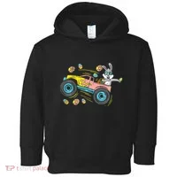 Dabbing Easter Bunny Happy Easter Monster Truck Lovers Toddler Hoodie thumb 0