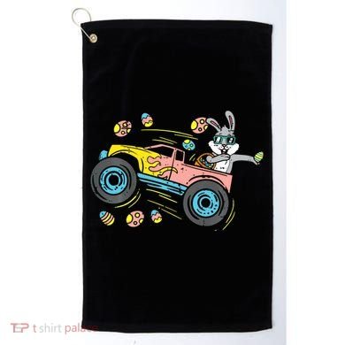Dabbing Easter Bunny Happy Easter Monster Truck Lovers Golf Towel