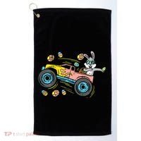 Dabbing Easter Bunny Happy Easter Monster Truck Lovers Golf Towel thumb 0