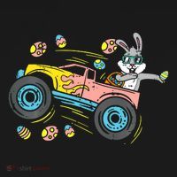 Dabbing Easter Bunny Happy Easter Monster Truck Lovers Toddler T-Shirt thumb 4