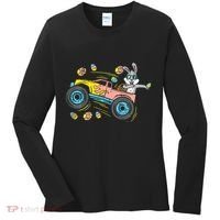 Dabbing Easter Bunny Happy Easter Monster Truck Lovers Women's Long Sleeve Shirt thumb 0