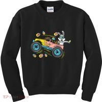 Dabbing Easter Bunny Happy Easter Monster Truck Lovers Kids Sweatshirt thumb 0
