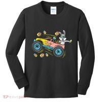 Dabbing Easter Bunny Happy Easter Monster Truck Lovers Kids Long Sleeve Shirt thumb 0