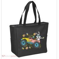 Dabbing Easter Bunny Happy Easter Monster Truck Lovers Tote Bag thumb 2