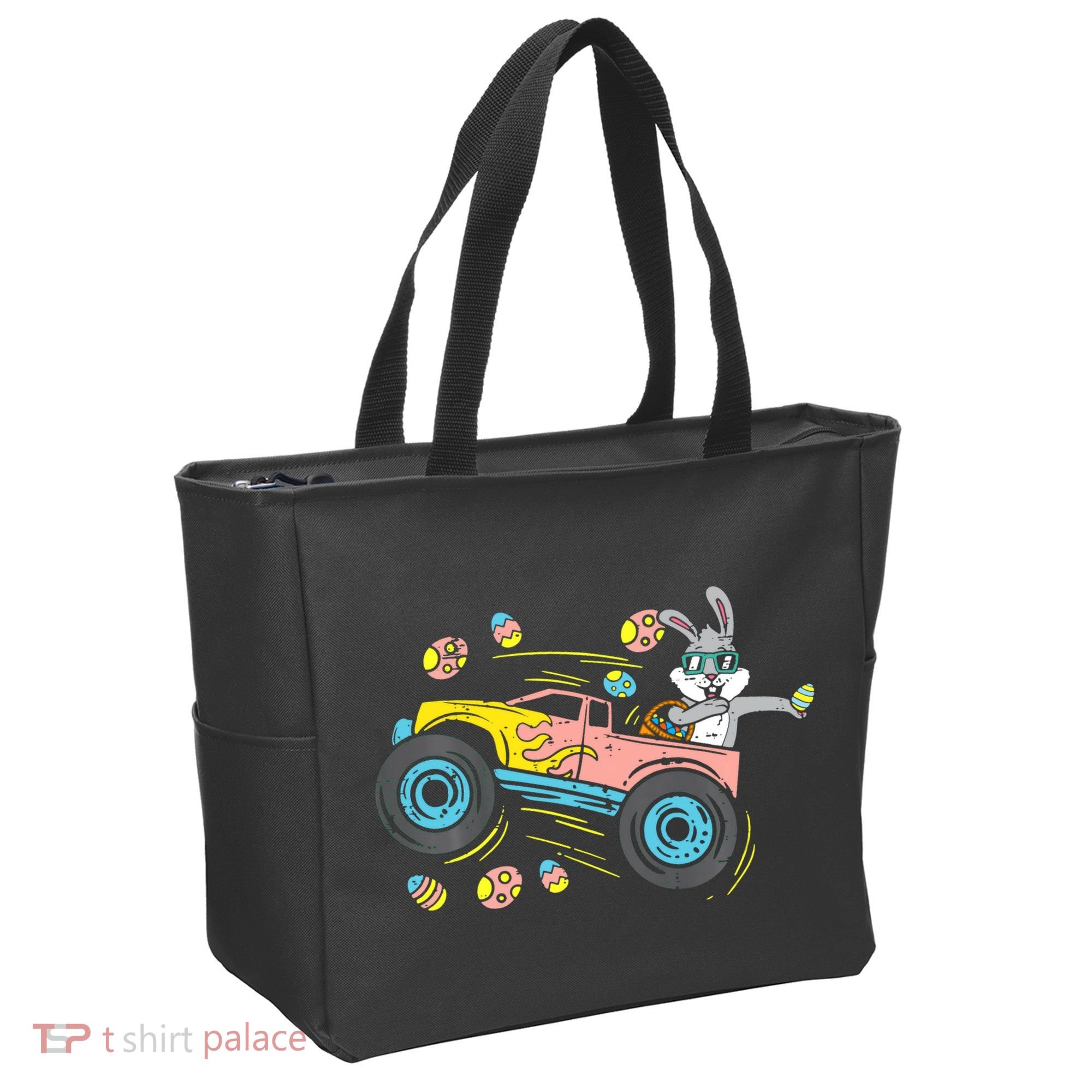 Dabbing Easter Bunny Happy Easter Monster Truck Lovers Tote Bag