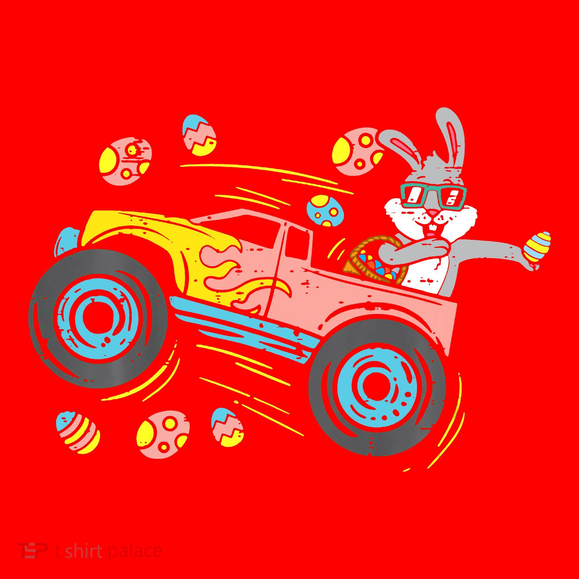 Dabbing Easter Bunny Happy Easter Monster Truck Lovers Santa Hat