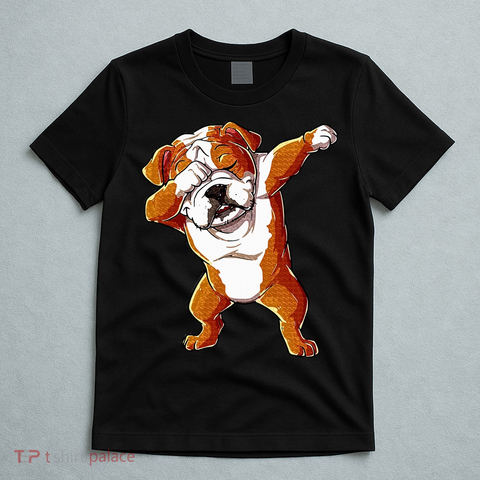 Dabbing English Bulldog Boy Dab Dance Puppy Lover T-Shirt