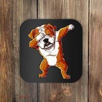 Dabbing English Bulldog Boy Dab Dance Puppy Lover Coaster thumb 0