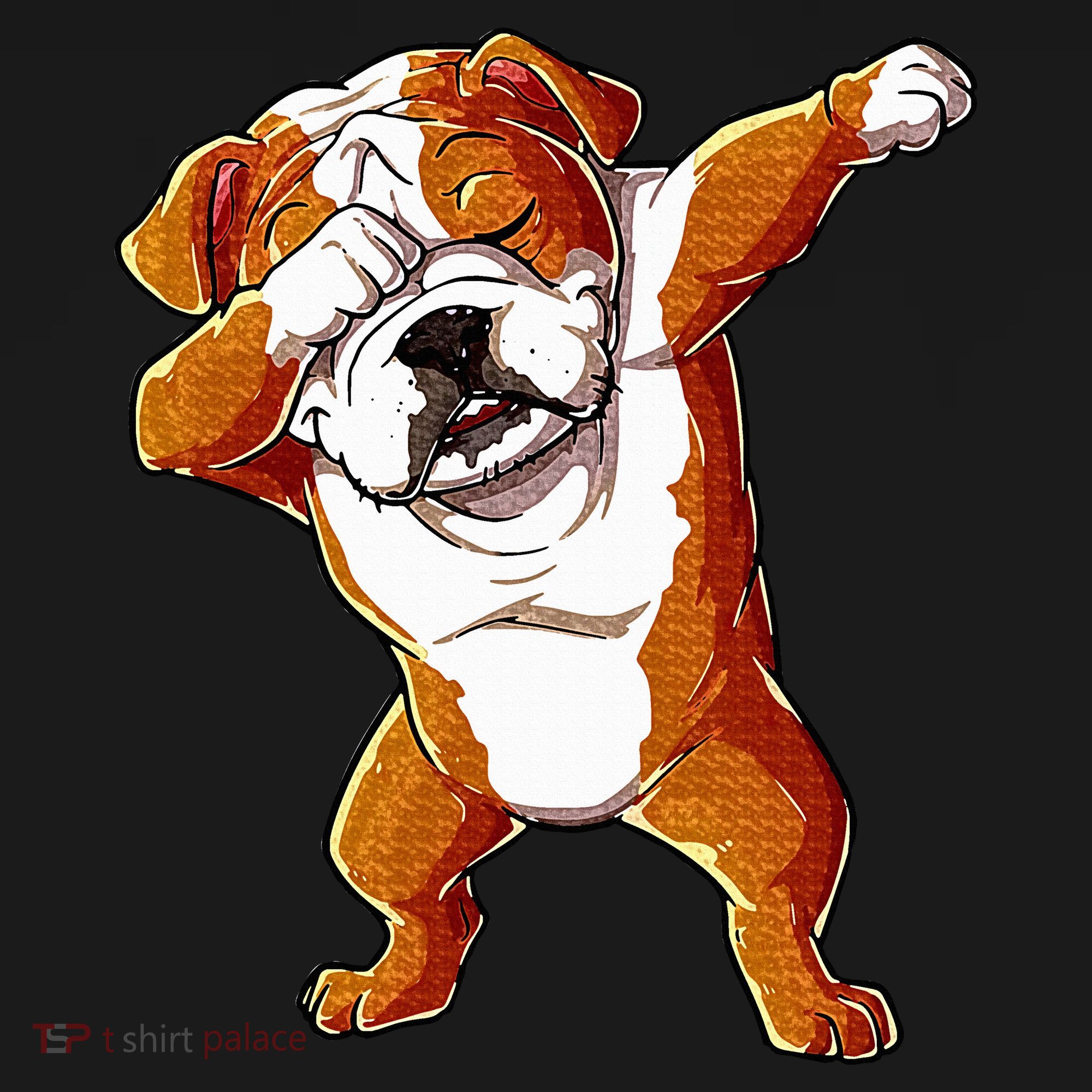 Dabbing English Bulldog Boy Dab Dance Puppy Lover Women's Hoodie