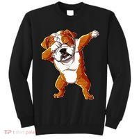 Dabbing English Bulldog Boy Dab Dance Puppy Lover Tall Sweatshirt thumb 0