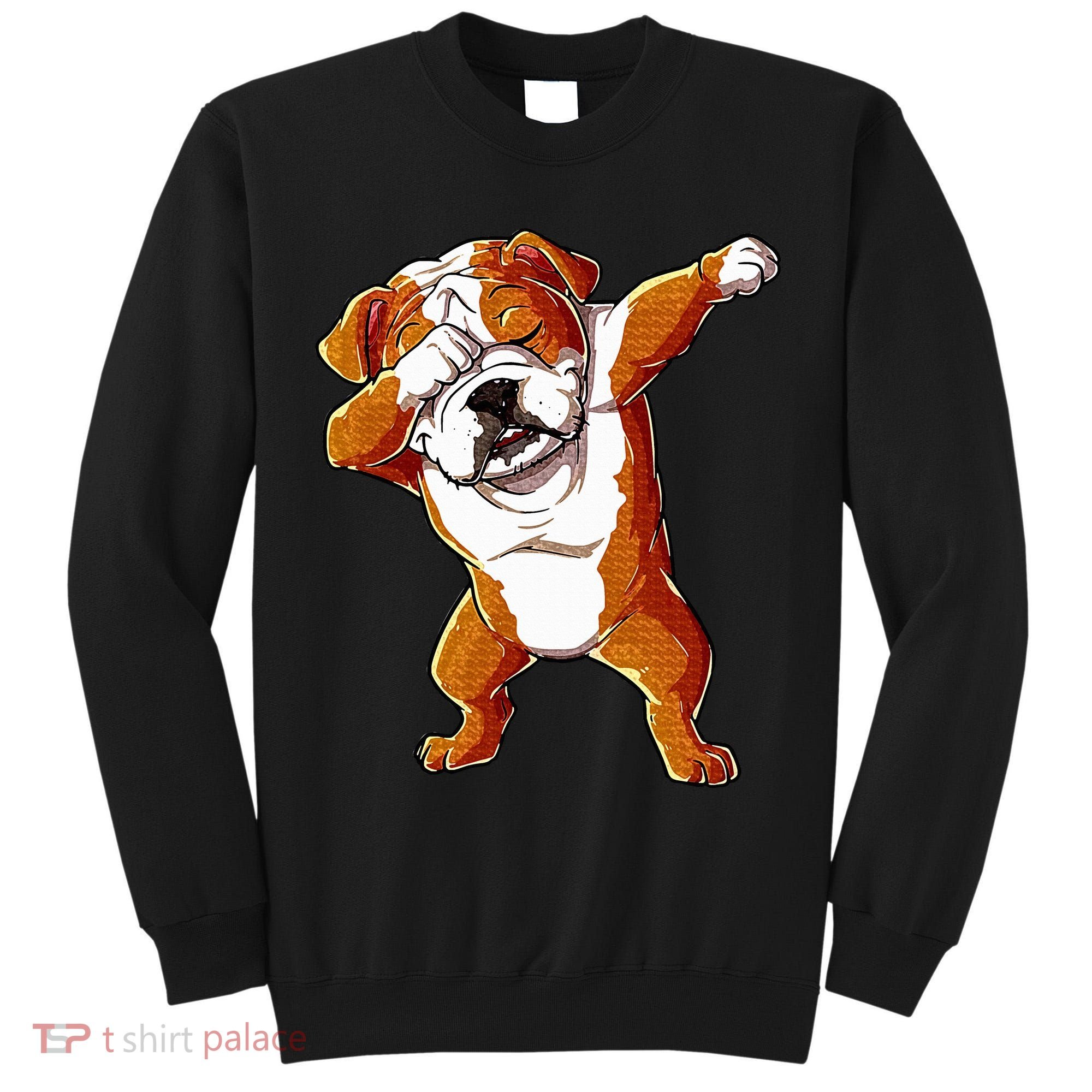 Dabbing English Bulldog Boy Dab Dance Puppy Lover Tall Sweatshirt