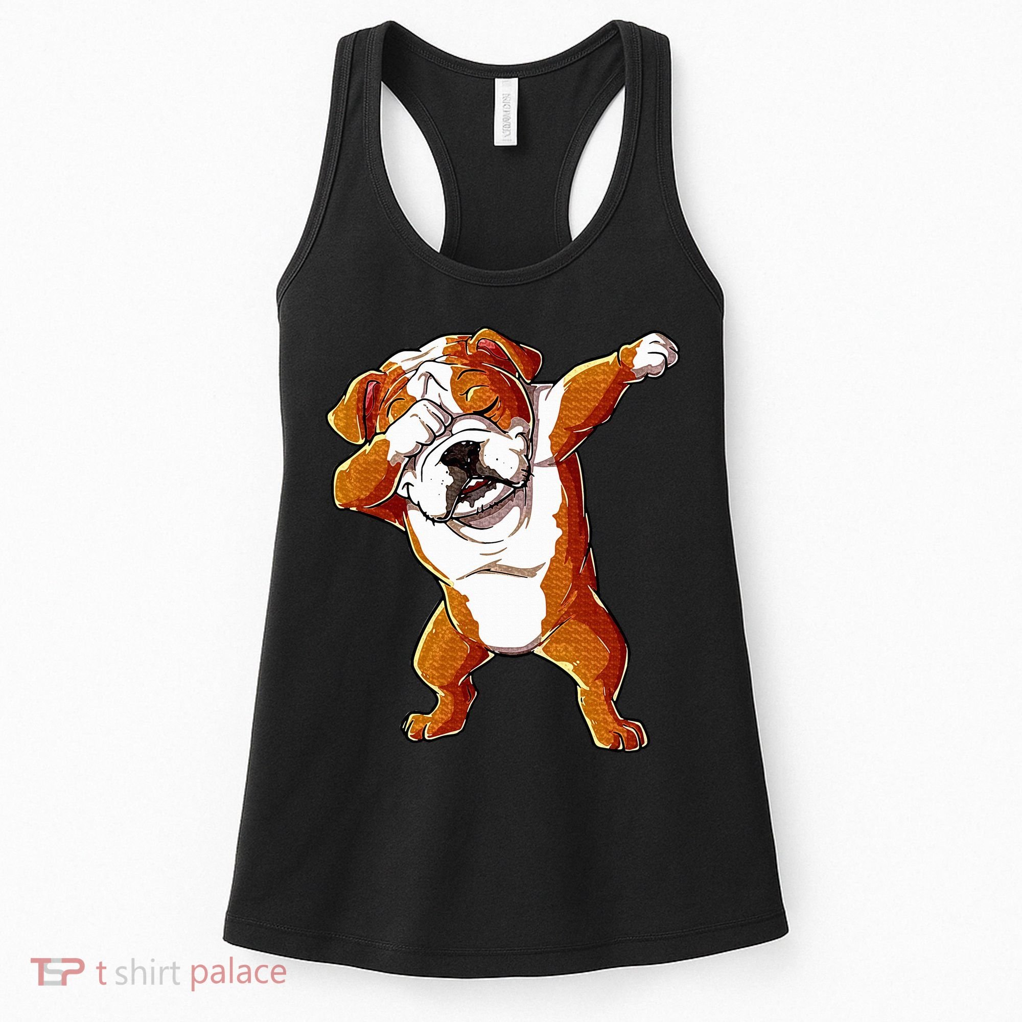 Dabbing English Bulldog Boy Dab Dance Puppy Lover Women's Tank Top