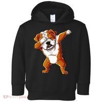 Dabbing English Bulldog Boy Dab Dance Puppy Lover Toddler Hoodie thumb 0